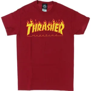 Thrasher Flame Logo T-Shirt Cardinal