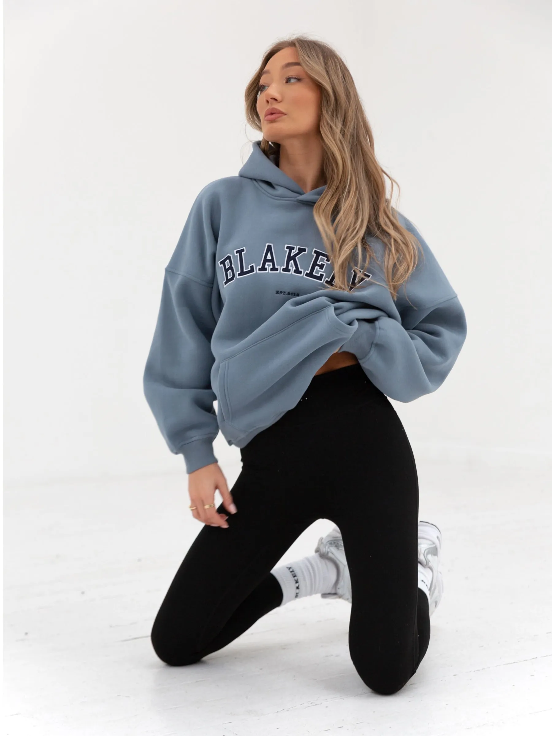 Varsity Oversized Hoodie - Blue