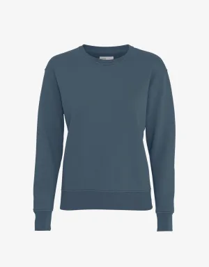 Women Classic Organic Crew - Petrol Blue