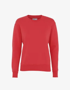 Women Classic Organic Crew - Scarlet Red